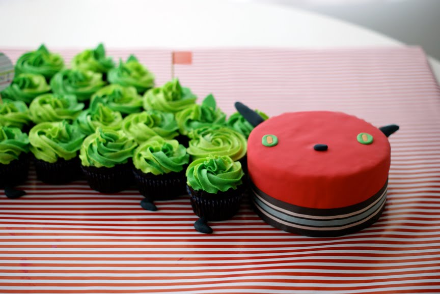 Very Hungry Caterpillar cake cupcakes by Coco Cake Land