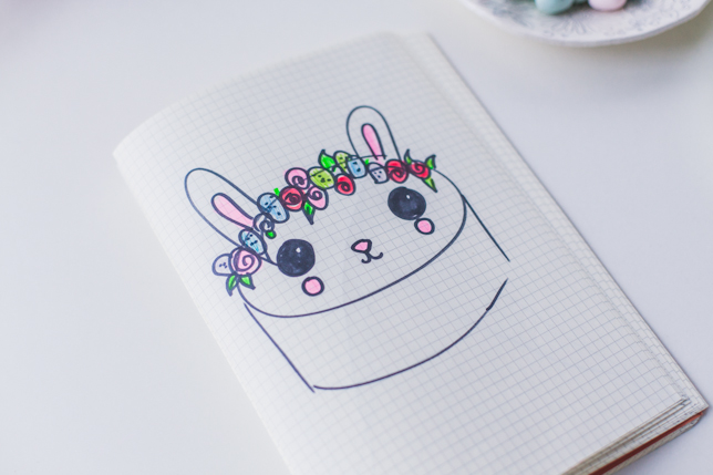 bunny cake drawing