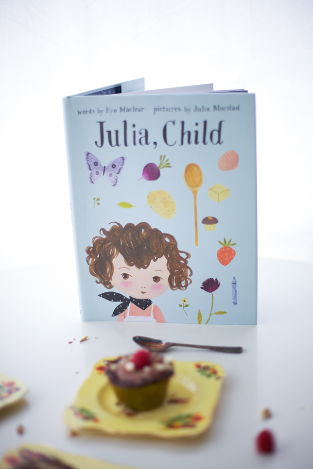 Julia, Child children's book chocolate almond cupcakes recipe