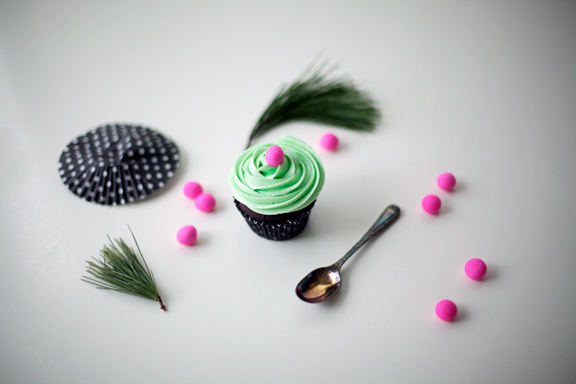 mint green pink candy cupcake
