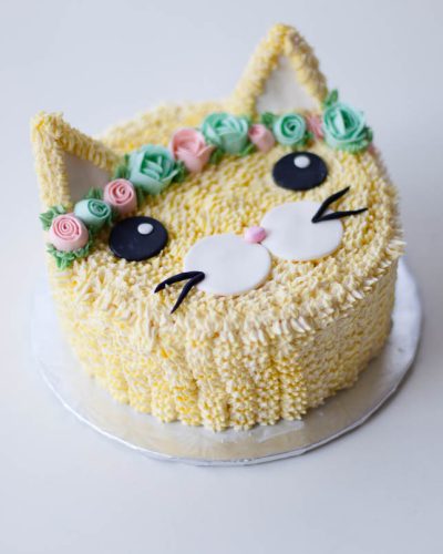 flower crown kitty cake - coco cake land