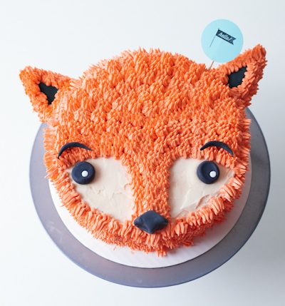 orange fox cake
