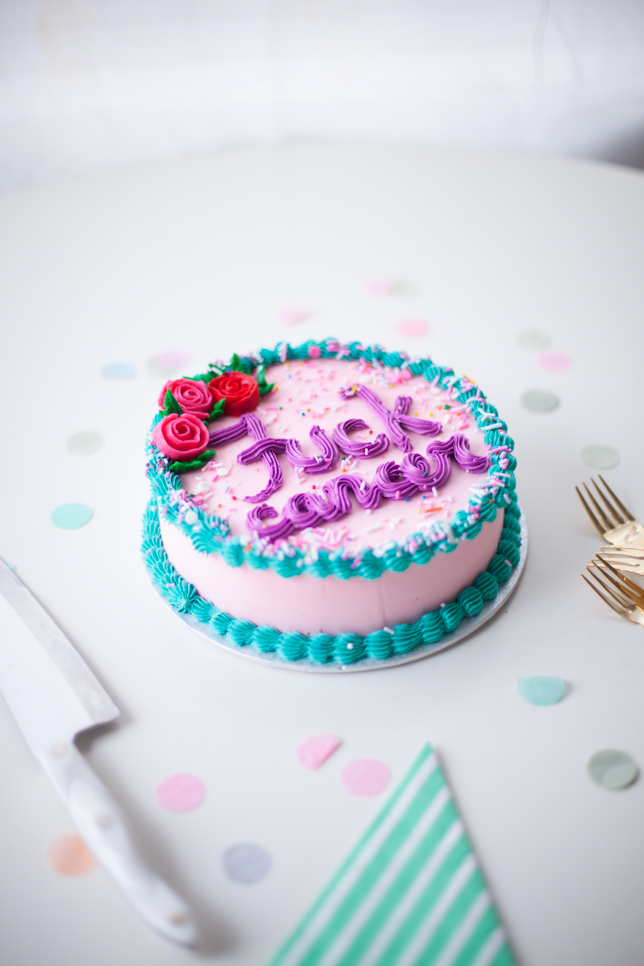 fuck cancer cake - breast cancer awareness