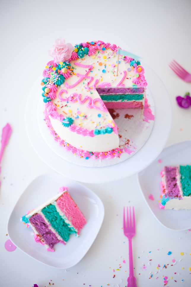 buttercream rainbow cake - Coco Cake Land