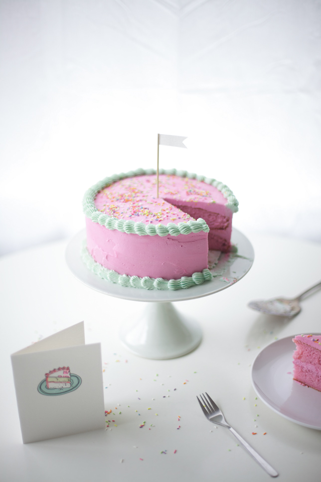 pink birthday cake - coco cake land 