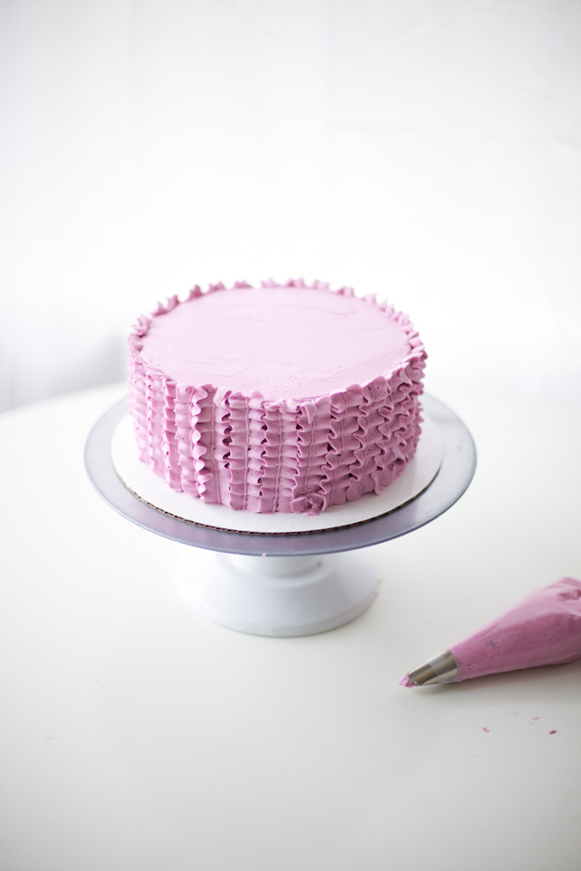 purple ruffle cake - coco cake land 
