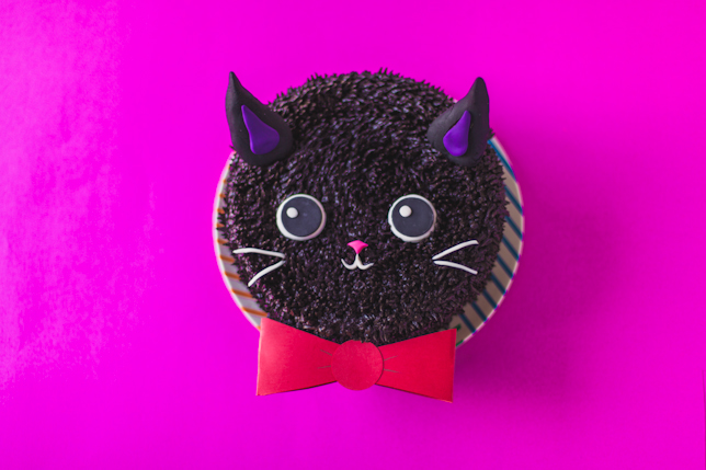 black cat cake halloween