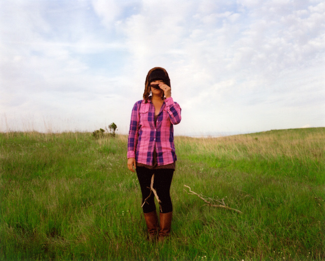 Lyndsay Sung in a field on Saturna Island
