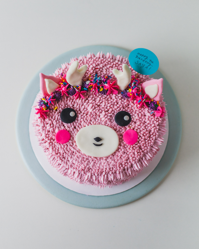 pink deer cake