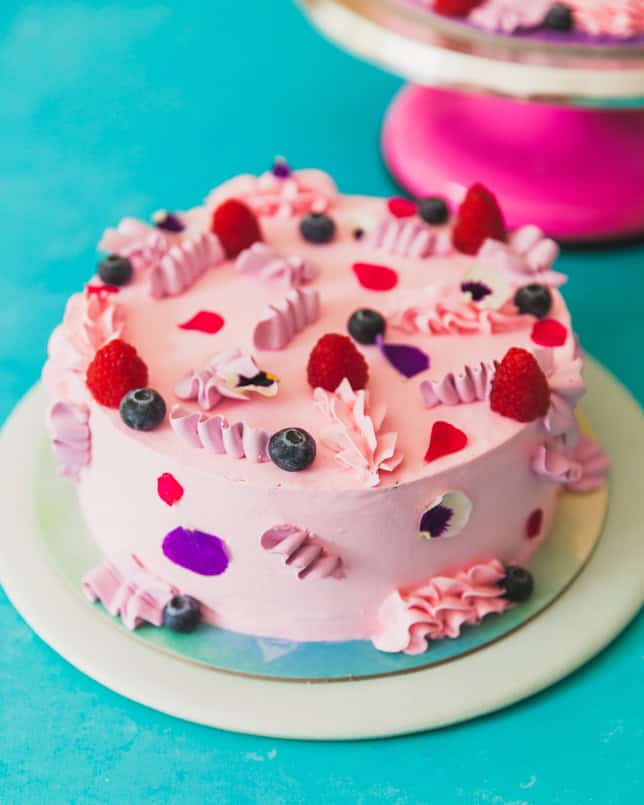 maximalist pink party cake