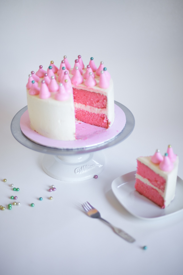 pink party cake tutorial - coco cake land