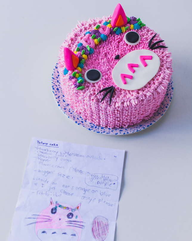 pink Totoro cake 