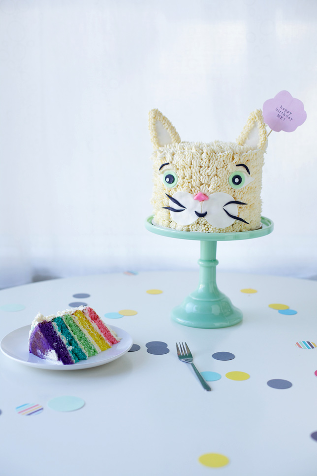 rainbow cat cake