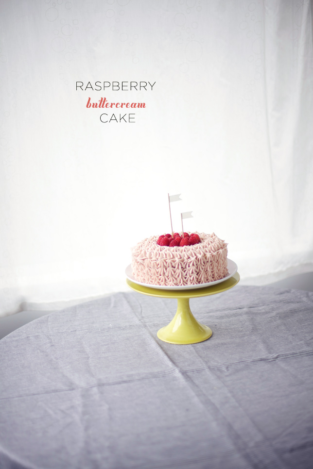 raspberry buttercream birthday cake