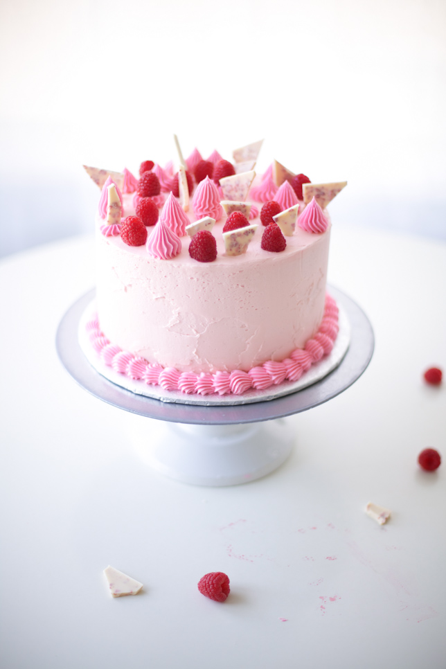 pink birthday cake tutorial - coco cake land
