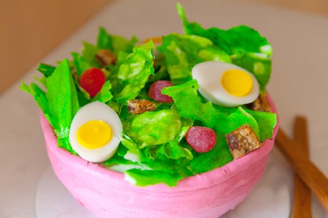 how to make a salad cake