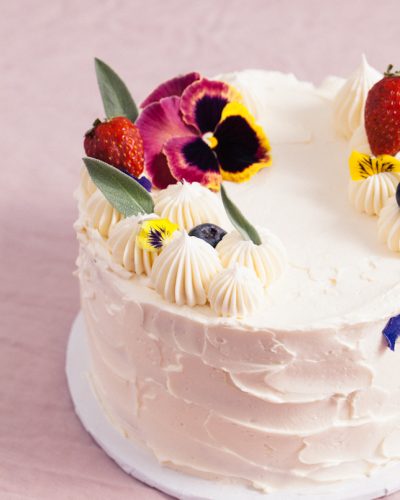 vegan swiss meringue buttercream cake
