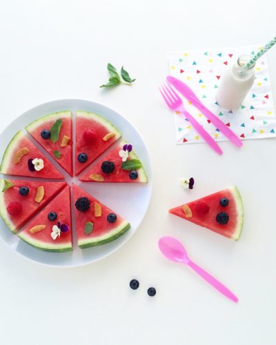 watermelon pizza with fruit toppings